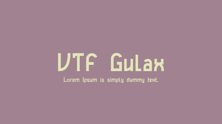 VTF Gulax Font