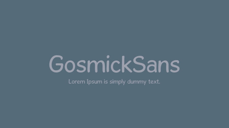 GosmickSans Font Family