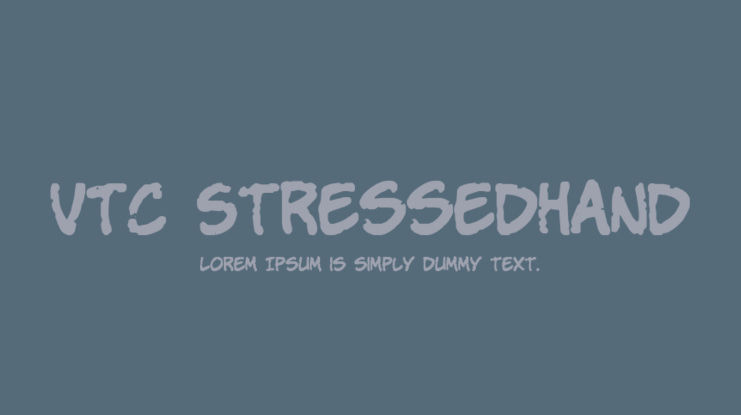 VTC StressedHand Font