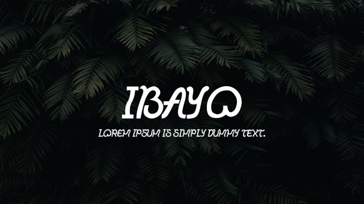 IBAYO Font