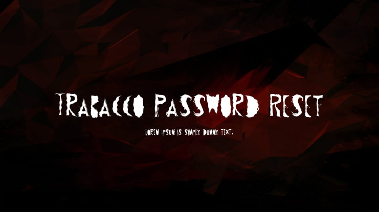 Trabacco Password Reset Font