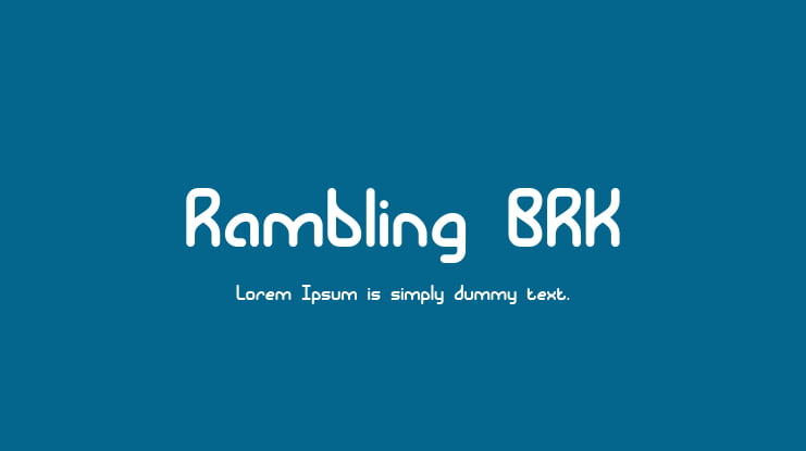 Rambling BRK Font