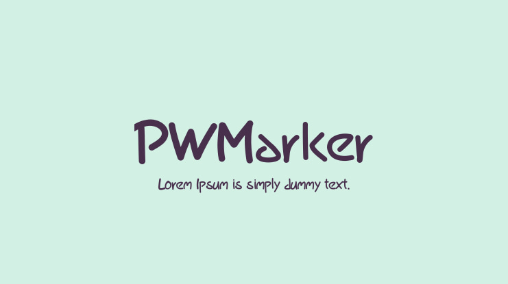 PWMarker Font