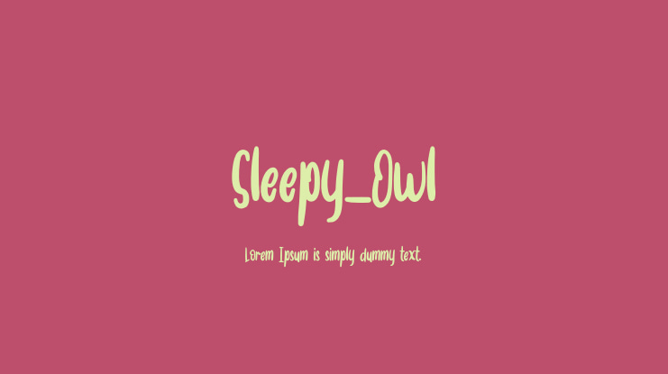 Sleepy_Owl Font
