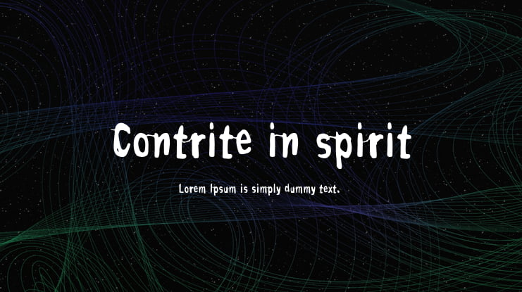 Contrite in spirit Font