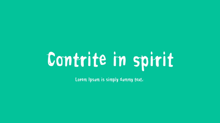 Contrite in spirit Font