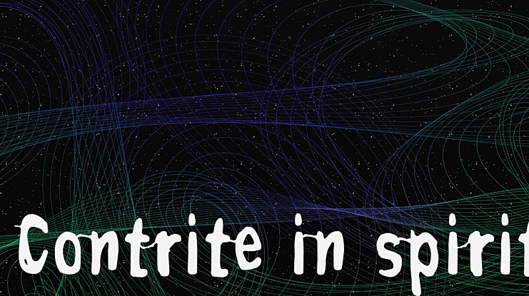 Contrite in spirit Font