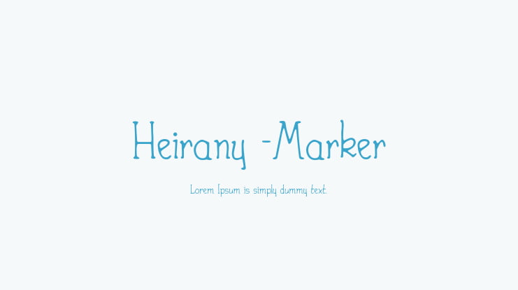 Heirany -Marker Font Family