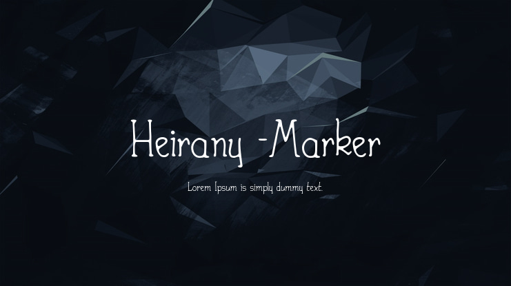 Heirany -Marker Font Family