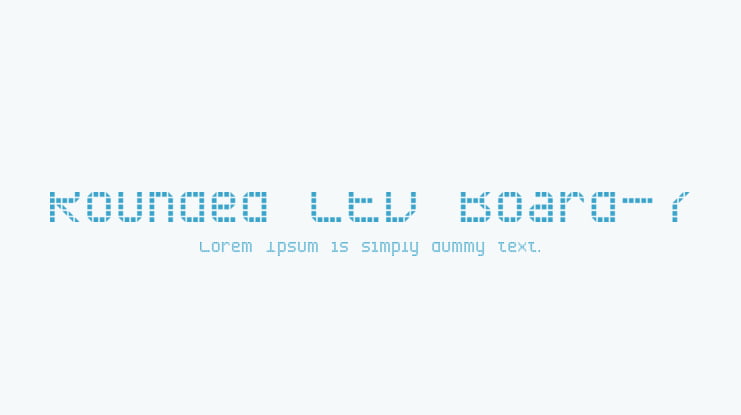 Rounded LED Board-7 Font
