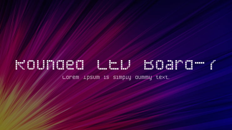 Rounded LED Board-7 Font