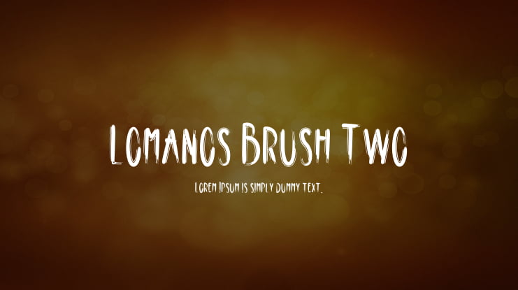 Lomanos Brush Two Font