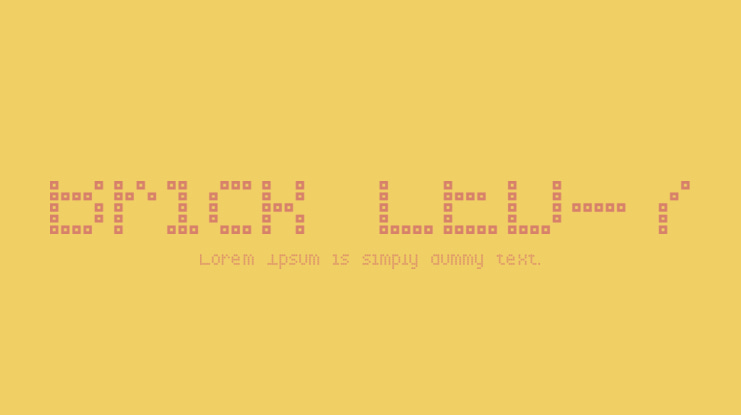 Brick LED-7 Font