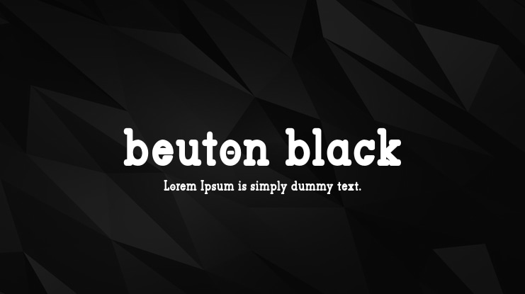 beuton black Font Family