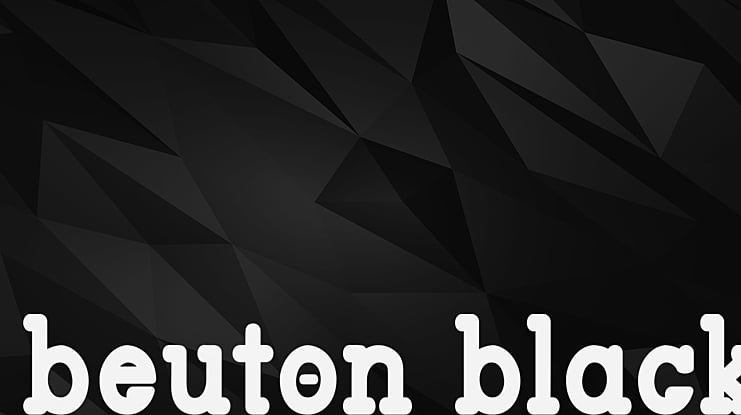 beuton black Font Family