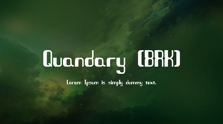Quandary (BRK) Font