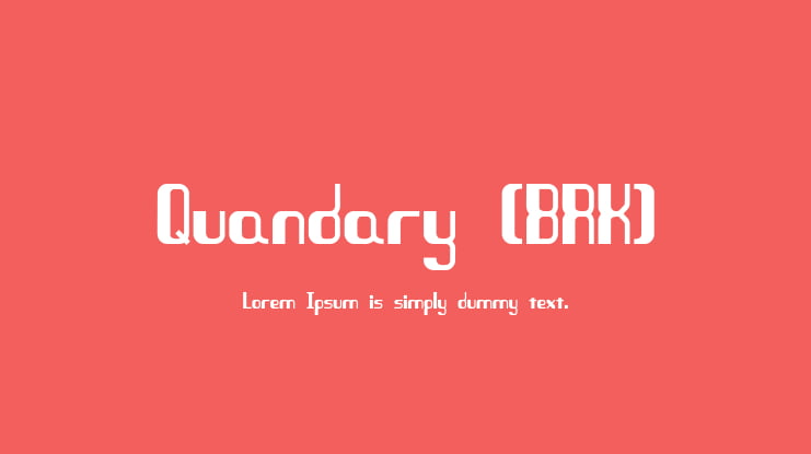 Quandary (BRK) Font