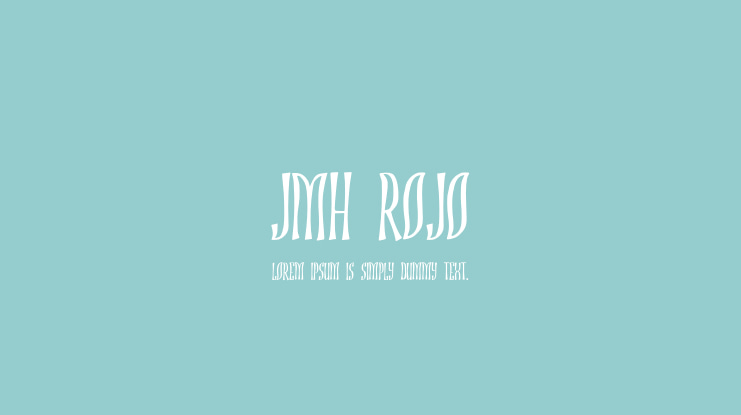 JMH ROJO Font Family