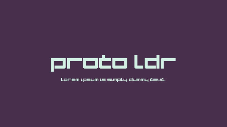 Proto LDR Font