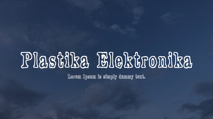 Plastika Elektronika Font