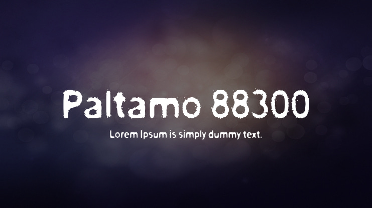 Paltamo 88300 Font