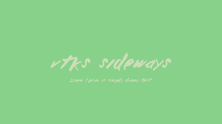 vtks sideways Font