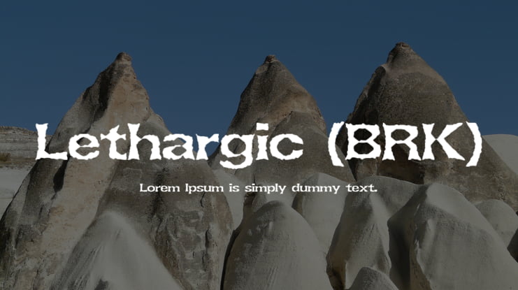 Lethargic (BRK) Font