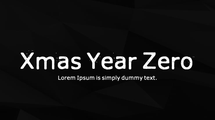 Xmas Year Zero Font