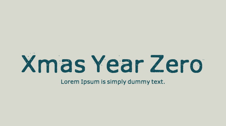 Xmas Year Zero Font
