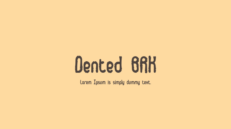Dented BRK Font