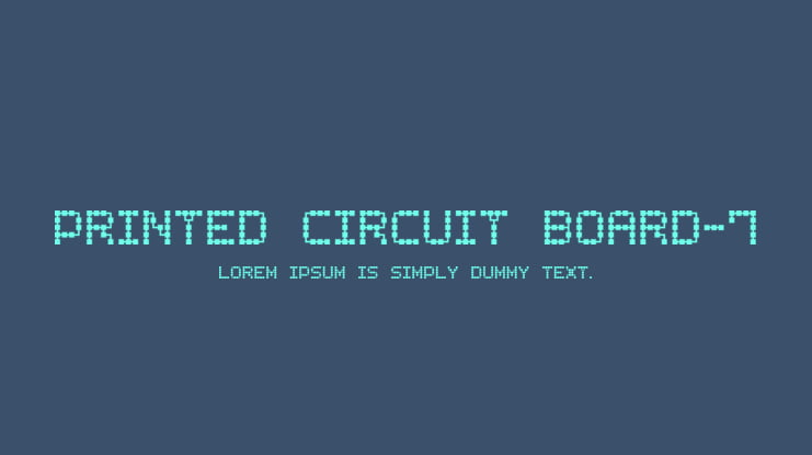 Printed Circuit Board-7 Font