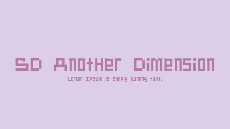 SD Another Dimension Font