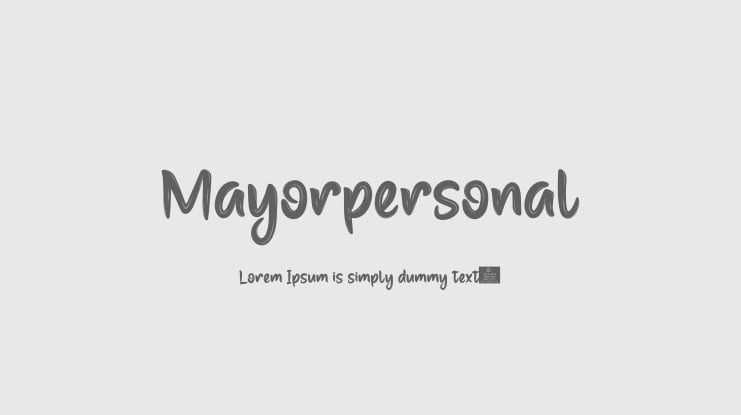 Mayorpersonal Font