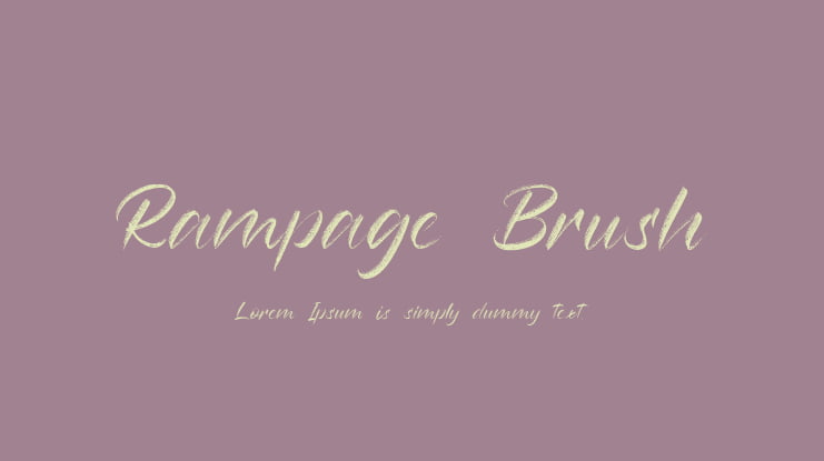 Rampage Brush Font