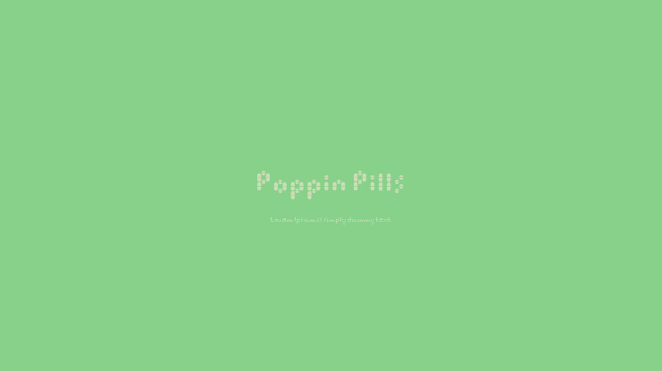 Poppin Pills Font