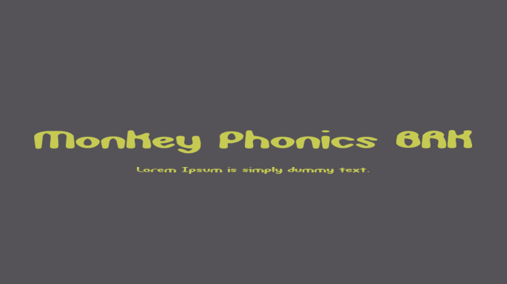 Monkey Phonics BRK Font
