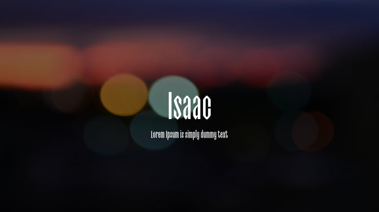 Isaac Font Family