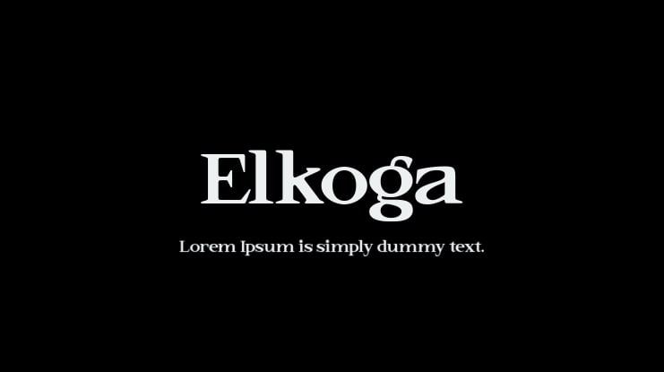 Elkoga Font Family