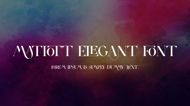 MATIOTT ELEGANT FONT