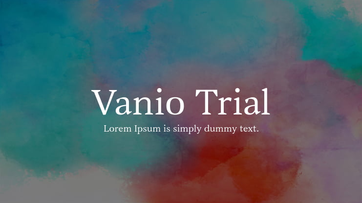 Vanio Trial Font Family
