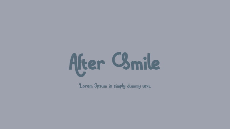 After Smile Font Family