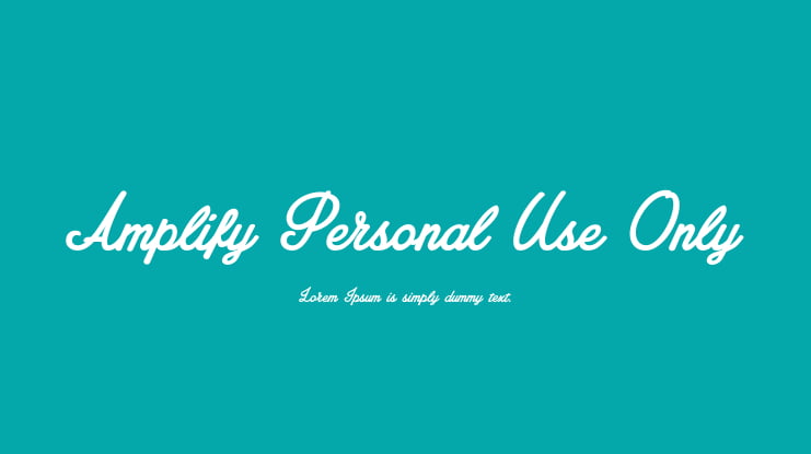 Amplify Personal Use Only Font