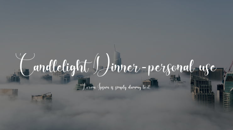 Candlelight Dinner-personal use Font