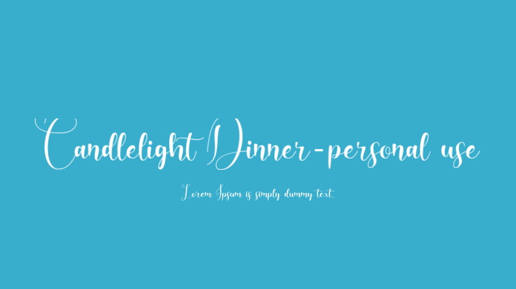 Candlelight Dinner-personal use Font