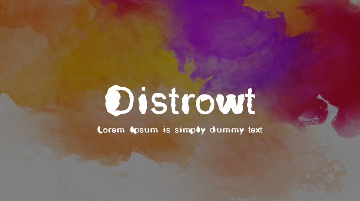 Distrowt Font