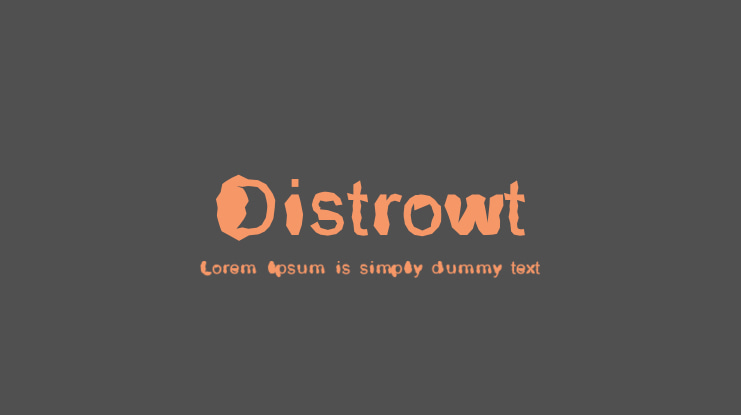 Distrowt Font