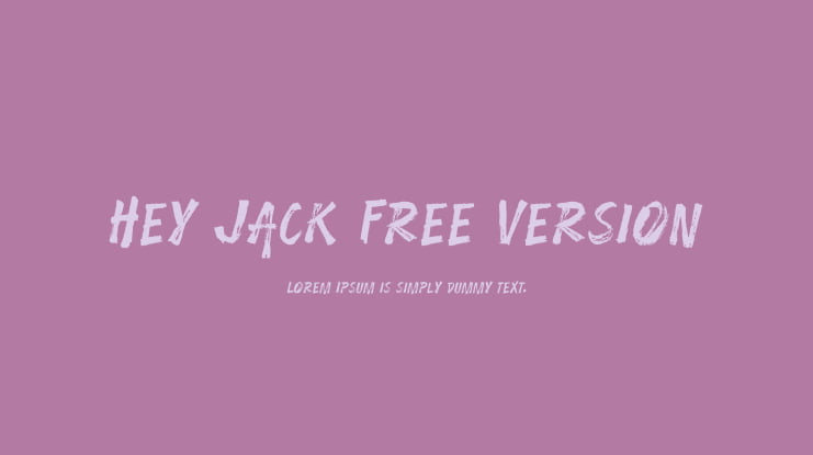 Hey Jack Free Version Font