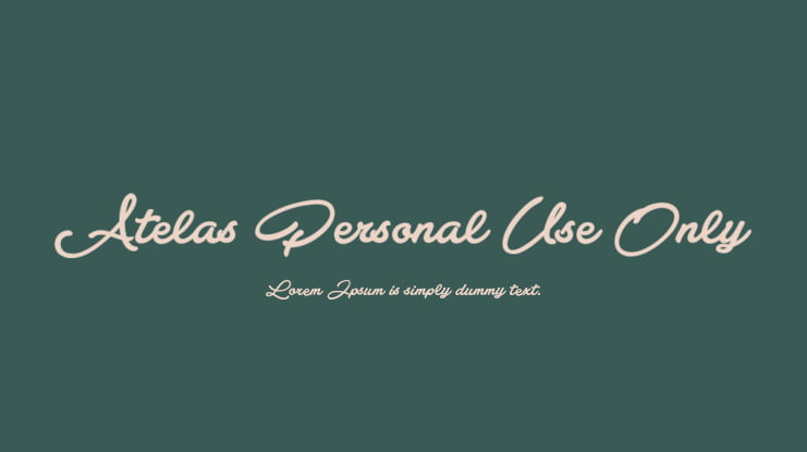 Atelas Personal Use Only Font