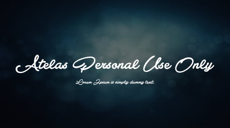Atelas Personal Use Only Font