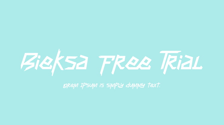 Bieksa Free Trial Font